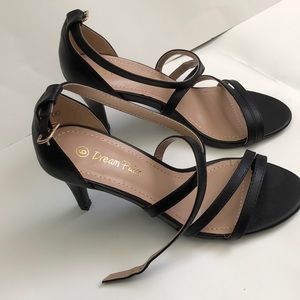 Dream Pairs Black Women’s Stilettos Open Toe Sz 6